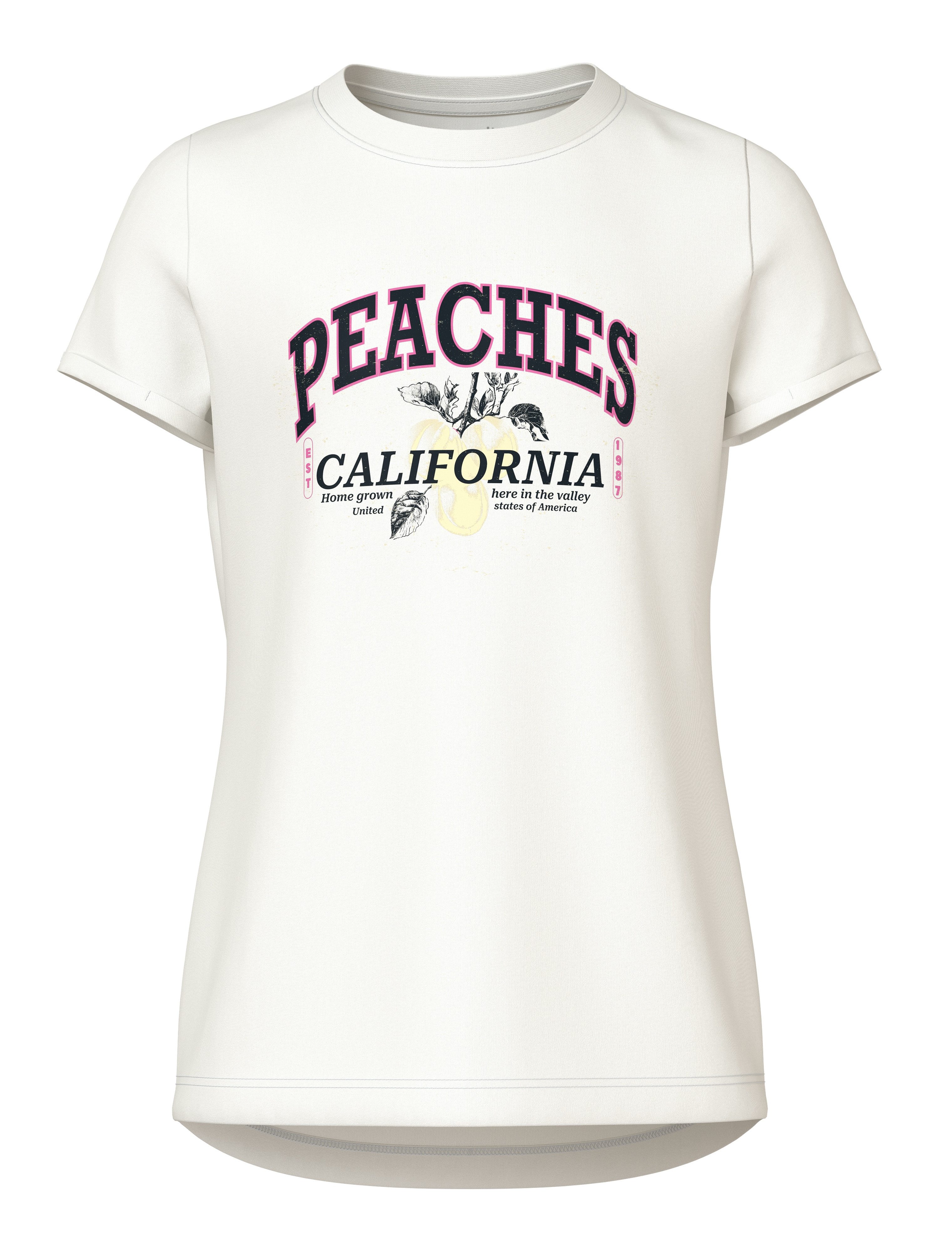 Name It T-Shirt NKFVIX SS TOP Baumwollmischung, normal geschnitten