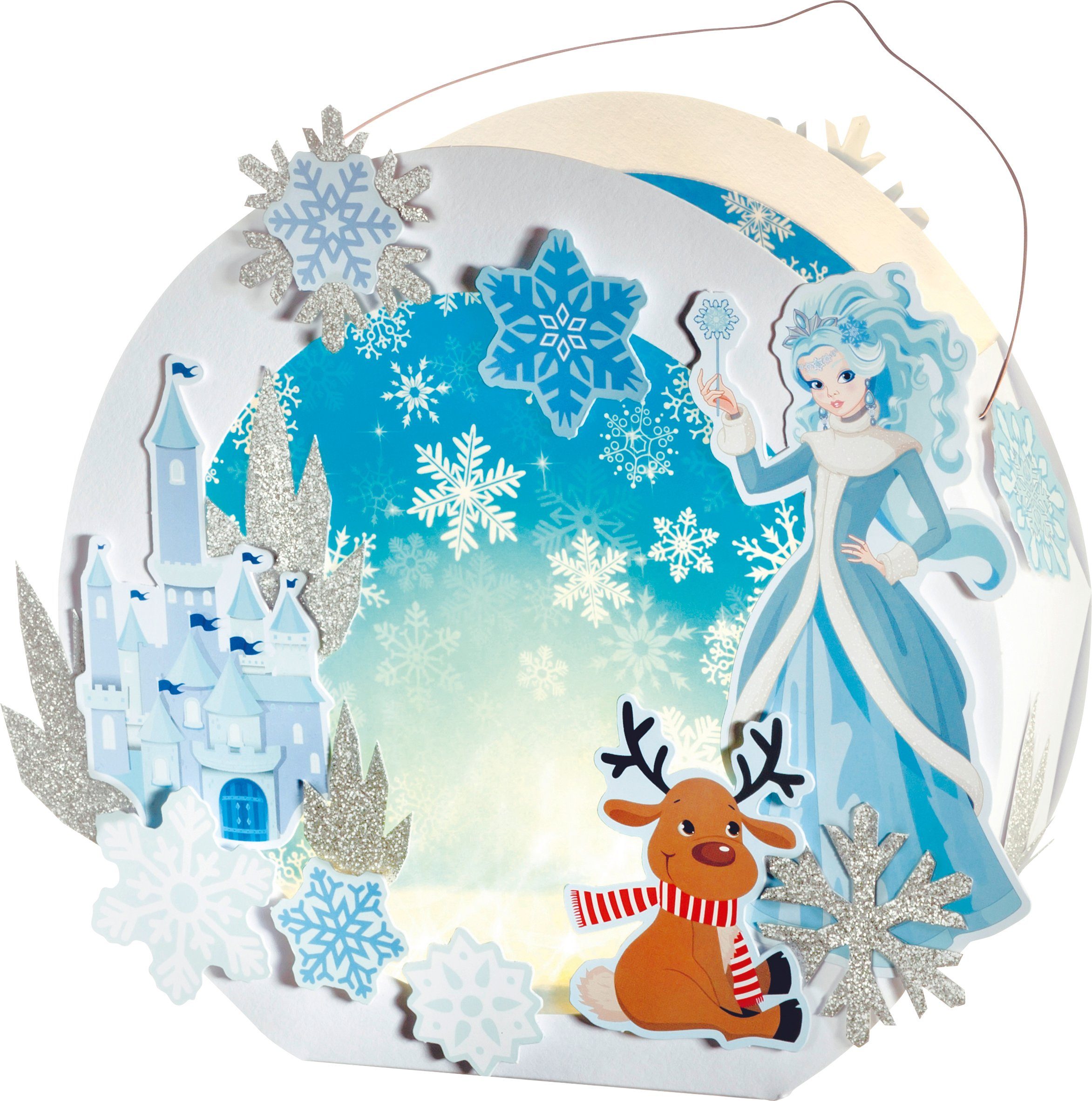 Folia Papierlaterne Eisprinzessin, mit LED-Beleuchtung, 17,5 cm günstig online kaufen