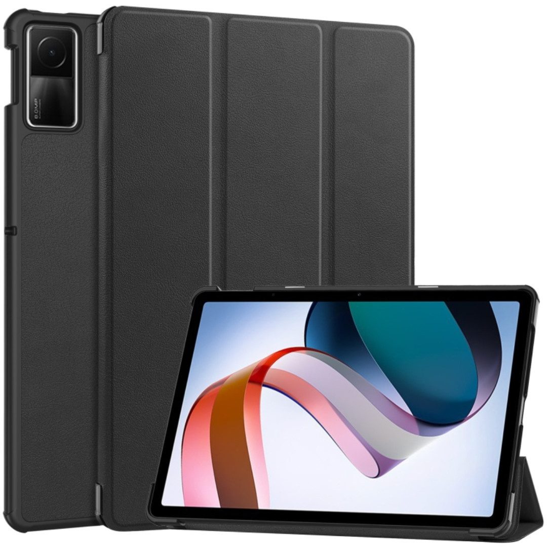 SmartUP Tablet-Hülle für Xiaomi Redmi Pad SE Tasche Smart Cover Case Klapphülle Schutzglas 11 Zoll, integrierte Standfunktion, integrierter Magnetverschluss