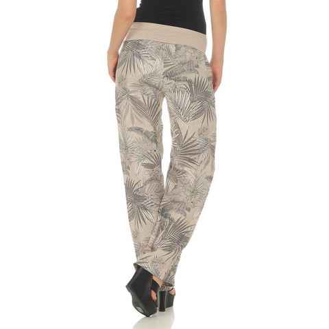 malito more than fashion Leinenhose 7790 Hose aus Leinen mit Jungle Print