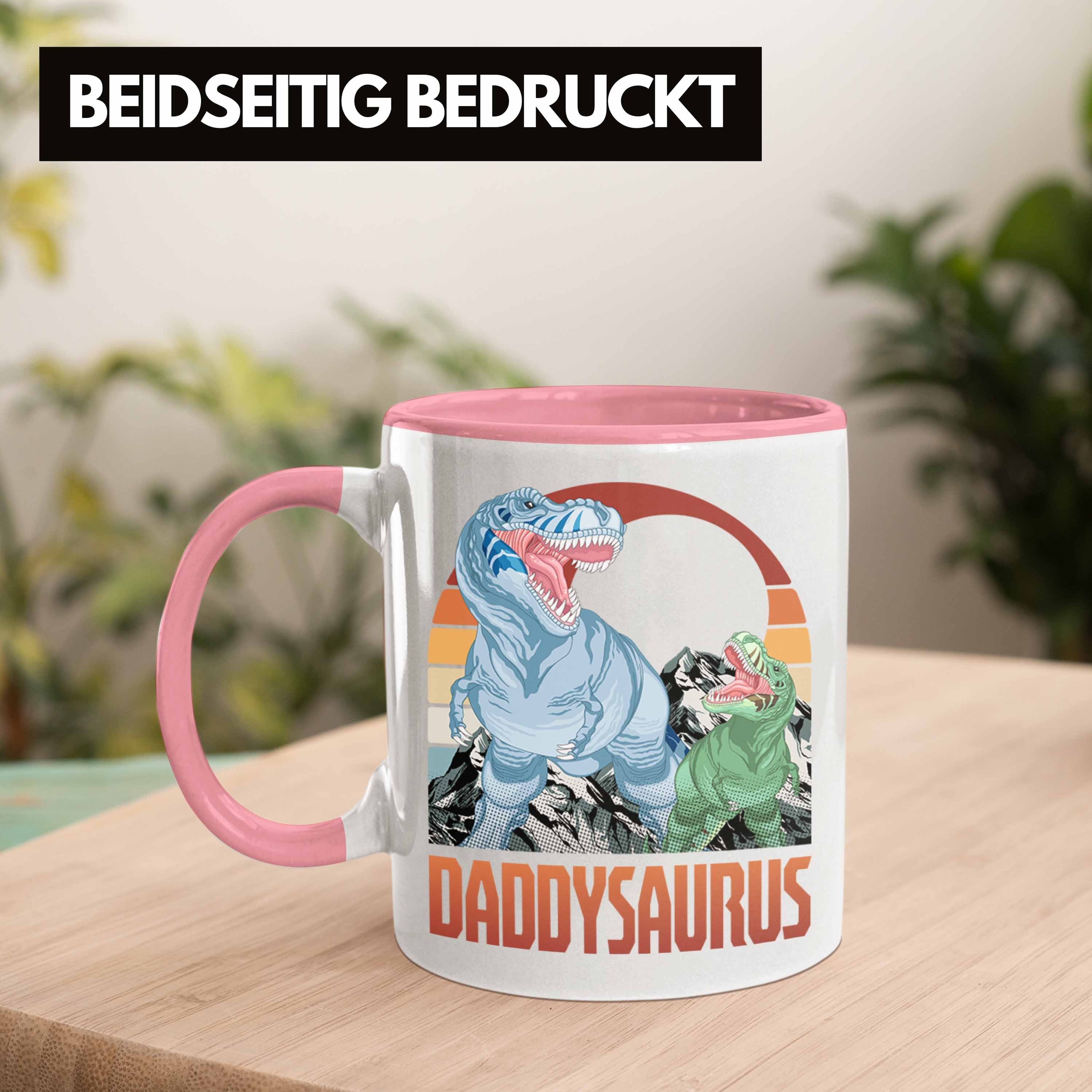 Vatert Vater Trendation für Geschenk Rosa Daddysaurus Tasse Tasse Geburtstag Weihnachten zum