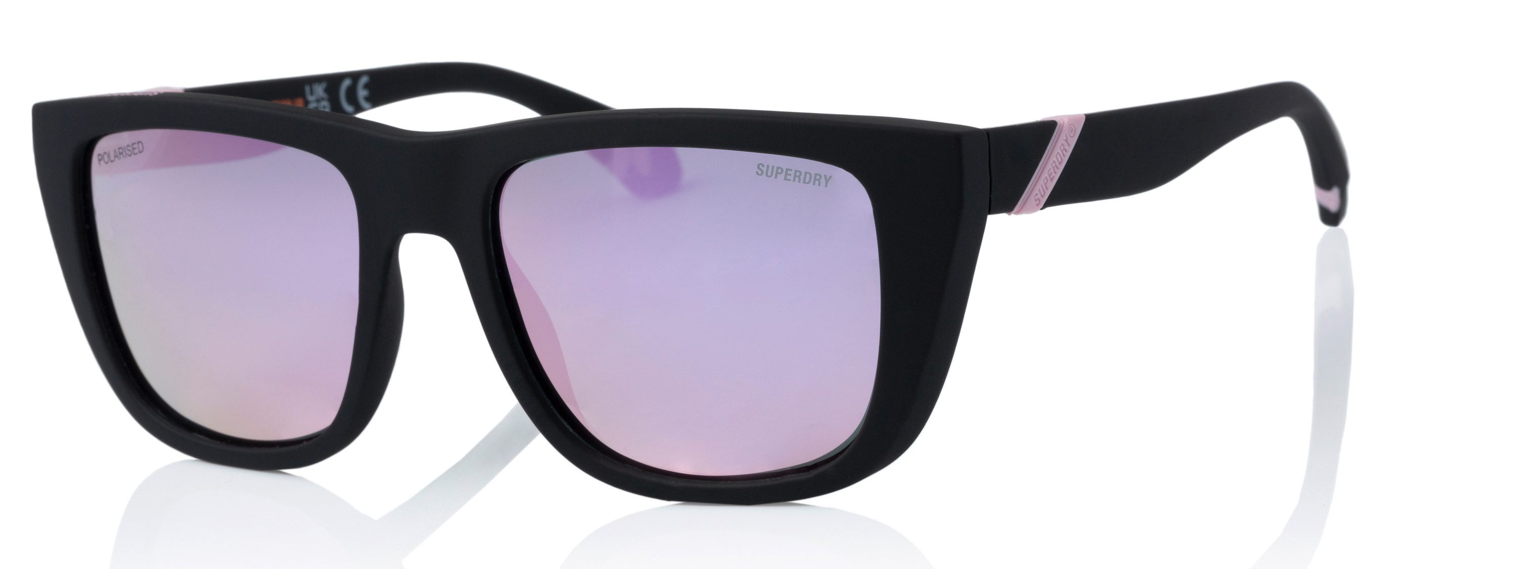 Superdry Sonnenbrille Modell 996075 Form Feminin, Logoschriftzug auf Bügel, Kunststofffassung