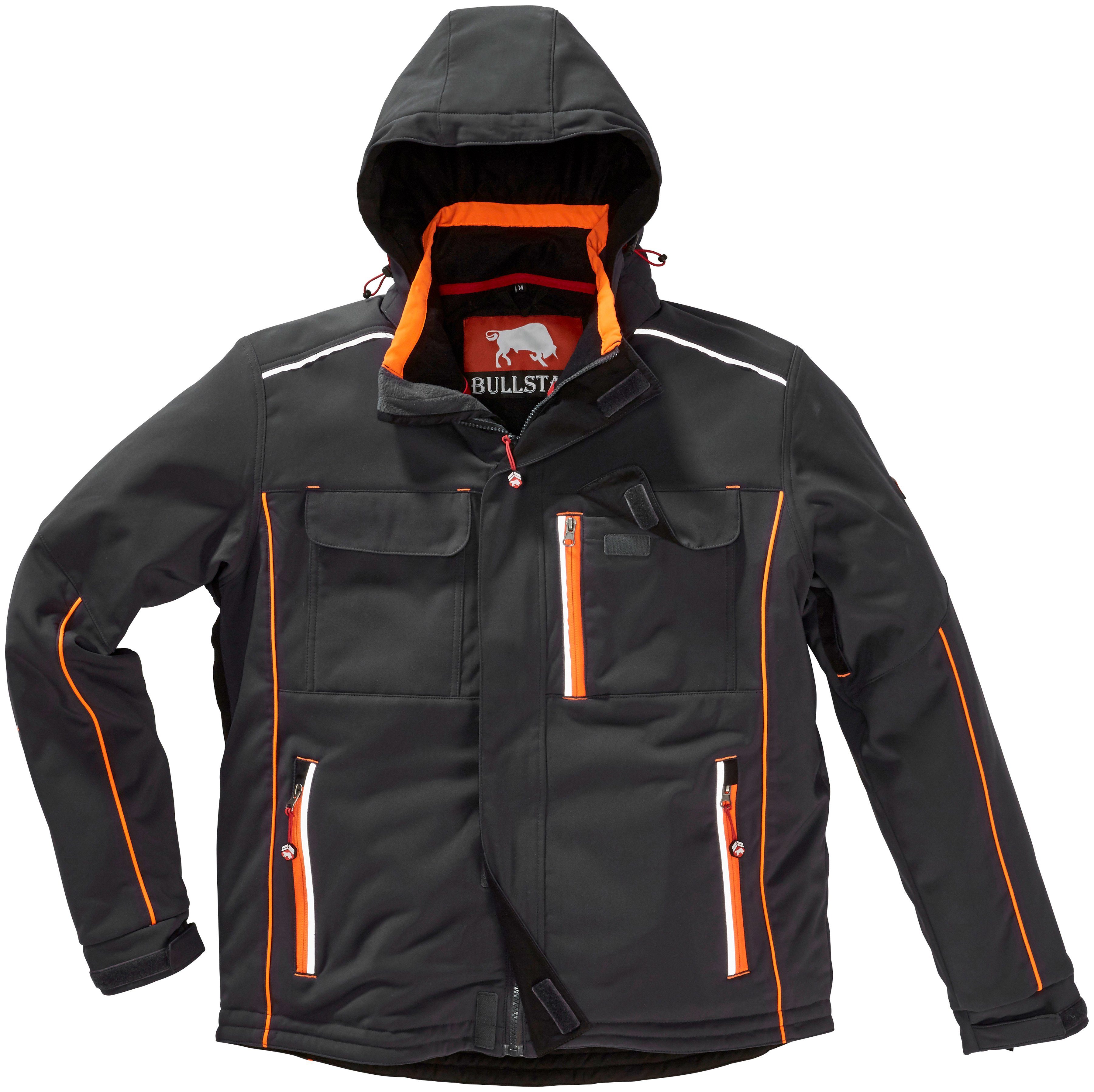 und Softshelljacke wasserabweisend winddicht grau-orange ULTRA Bullstar