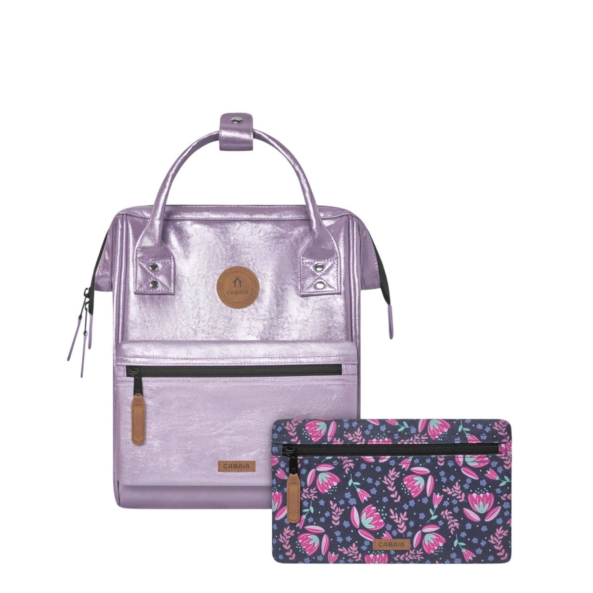 CABAIA Rucksack Capri (Set, 3-tlg., inkl. 2 auswechselbaren Vordertaschen), Tagesrucksack mit austauschbaren Vordertaschen