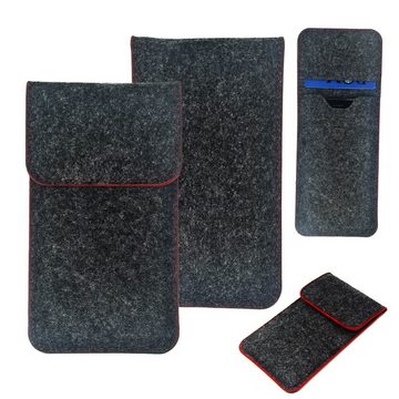 K-S-Trade Handyhülle für Sony Xperia 1 III, Handy Schutz Hülle Schutzhülle Handyhülle Filztasche Pouch