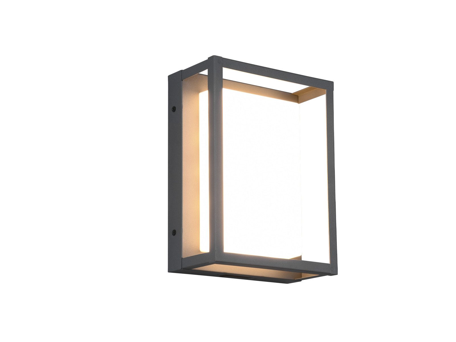 TRIO Leuchten LED Außen-Wandleuchte, Lichttemperatur einstellbar, LED fest integriert, Warmweiß, Neutralweiß, Wand Außenleuchte mit Metall Rahmen zur Hausbeleuchtung, Höhe 24cm