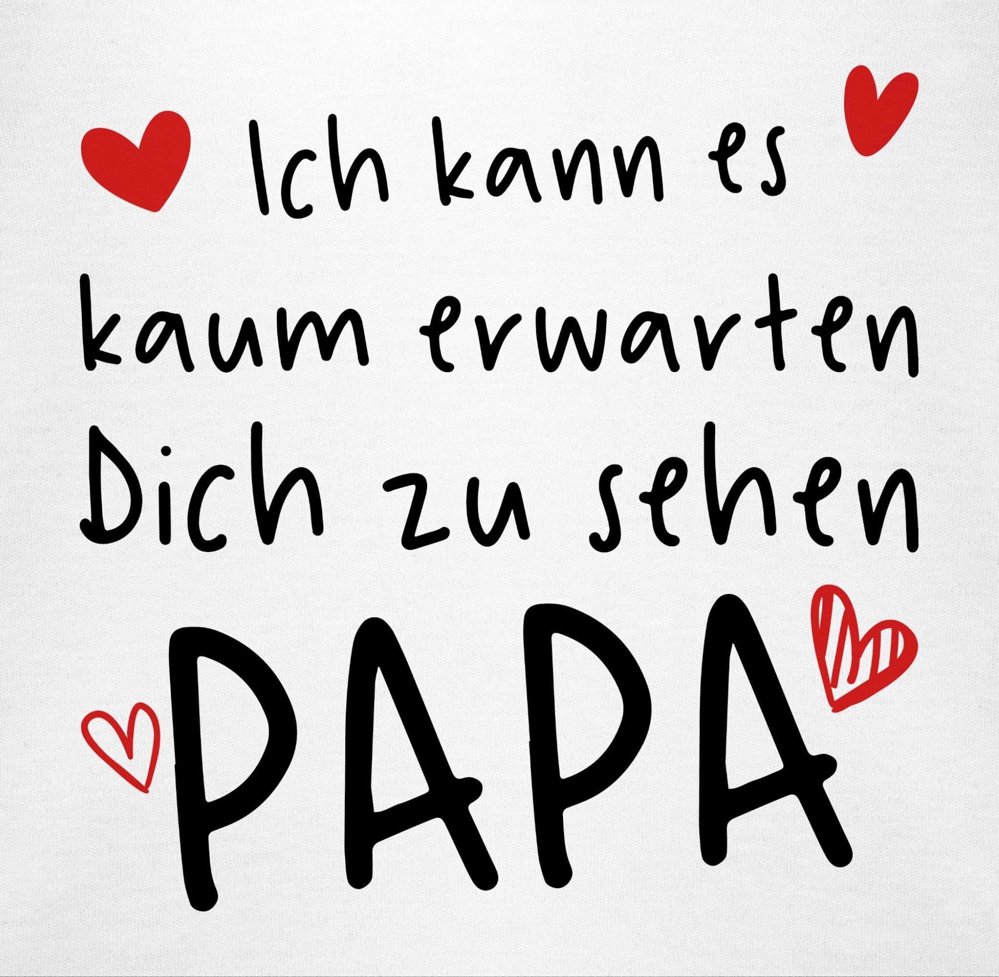 Shirtracer Shirtbody Ich kann es kaum erwarten dich zu sehen Papa Herzen schwarz Geschenk Vatertag Baby