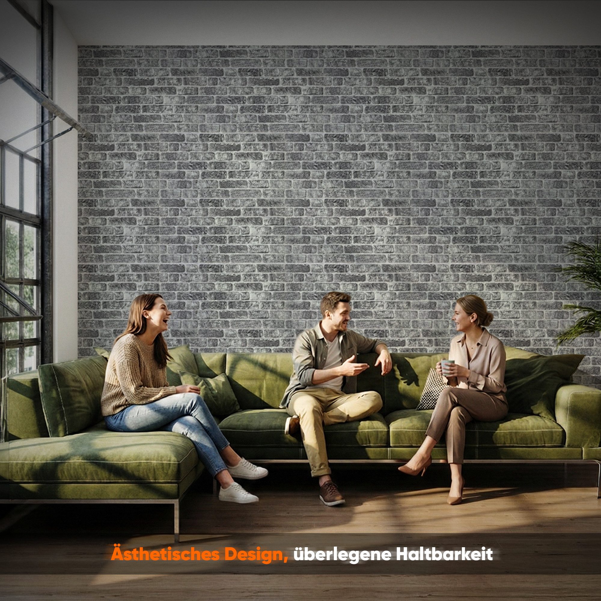 IZODEKOR 3D Wandpaneel EPS Styropor Wandverkleidung in Steinoptik – für Innen & Außen, BxL: 50x100 cm, 0,50 qm, (1er- oder 10er-Set, optional mit 4 Montageklebe – Bild 3 von 5