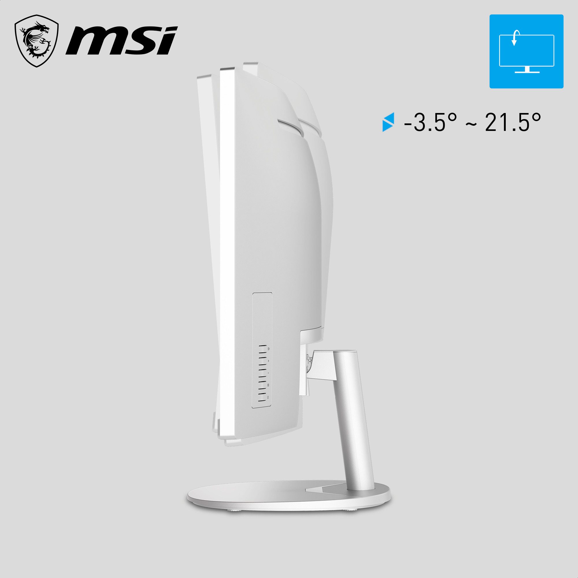 MSI PRO MP341CQW E12 LCD-Monitor (86,4 cm/34 ", 3440 x 1440 px, UWQHD, 1 ms Reaktionszeit, 120 Hz, VA LCD, neigbar, 3 Jahre Herstellergarantie) – Bild 5 von 5