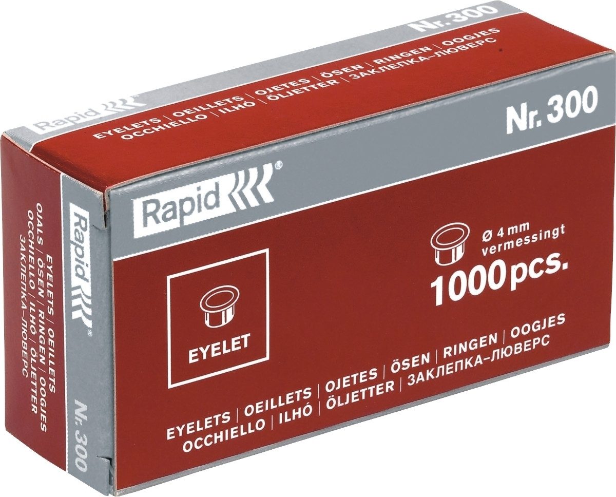 Rapid Heftgerät Ösen für Ösenzange 80-300 12 Blatt VE=1000 Stück