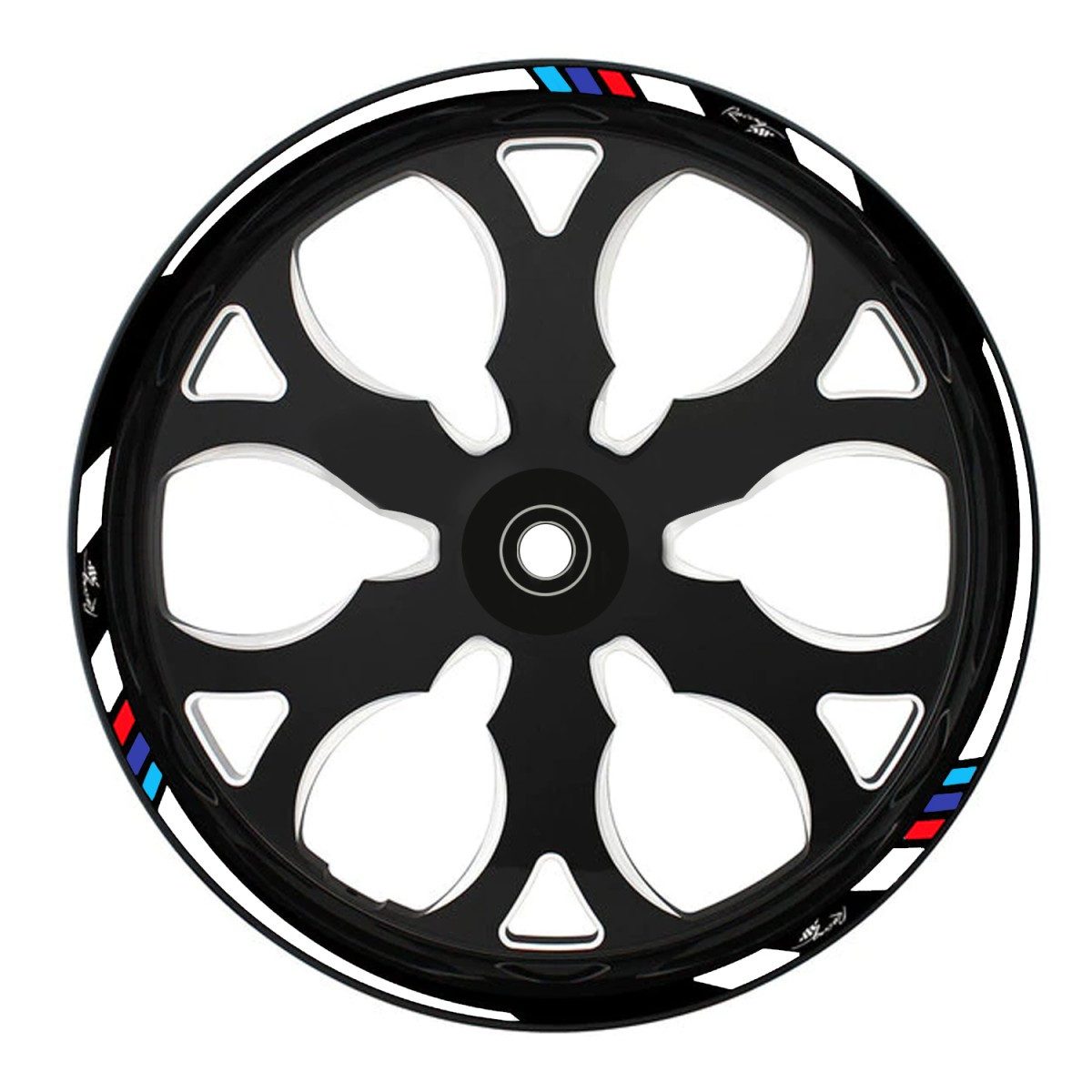Zaddox Aufkleber Motorrad Felgenrandaufkleber Racing Style für 17 Zoll Felgen race