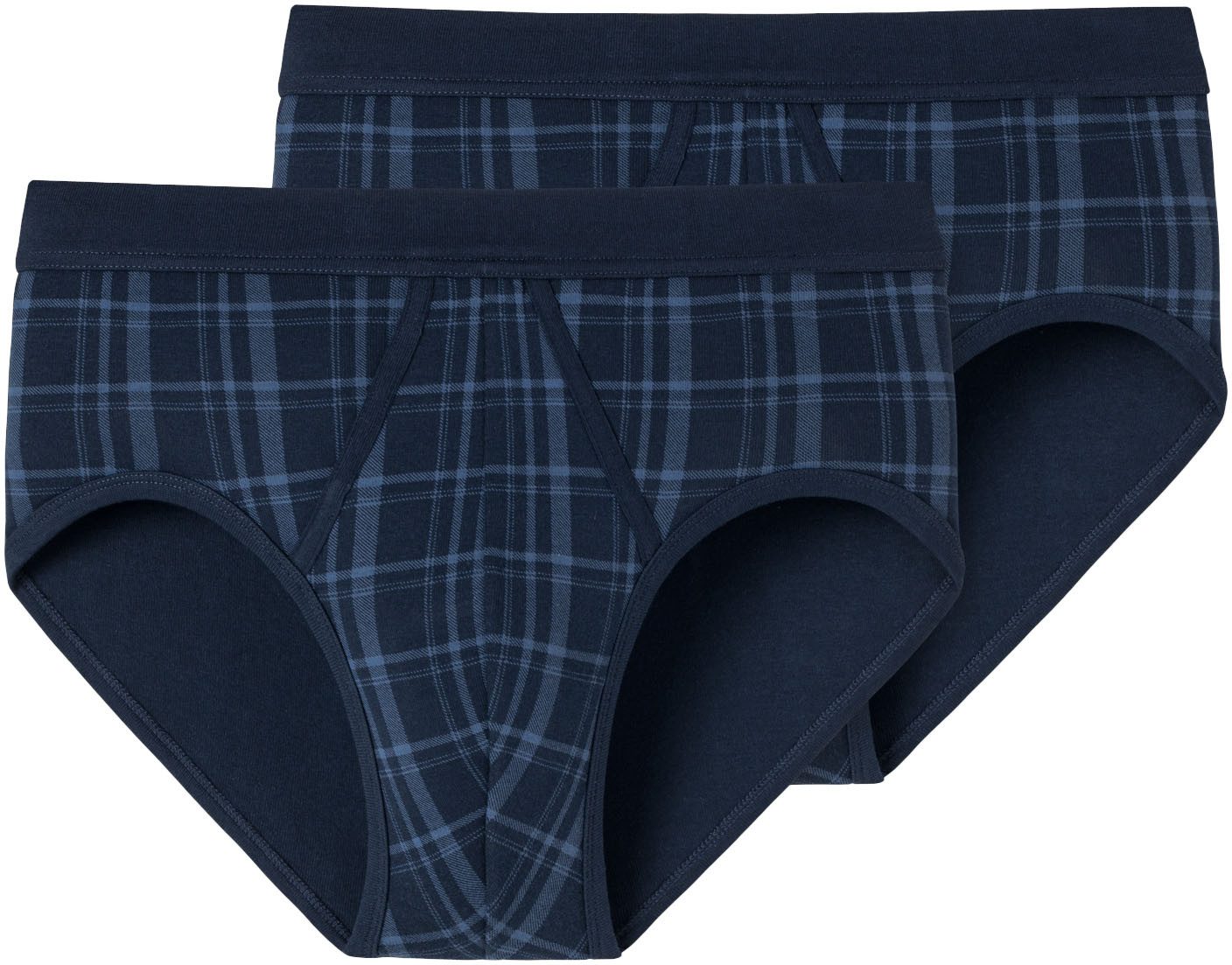 Schiesser Slip Original Classics (2er-Pack) mit kontrastfarbenem Karomuster günstig online kaufen