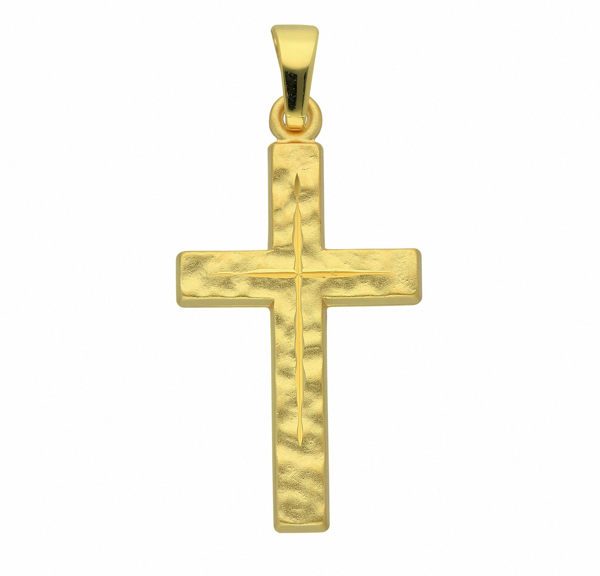 Adelia´s Kette Gold Schmuckset Anhänger, Halskette mit Anhänger Kreuz mit Set - 333