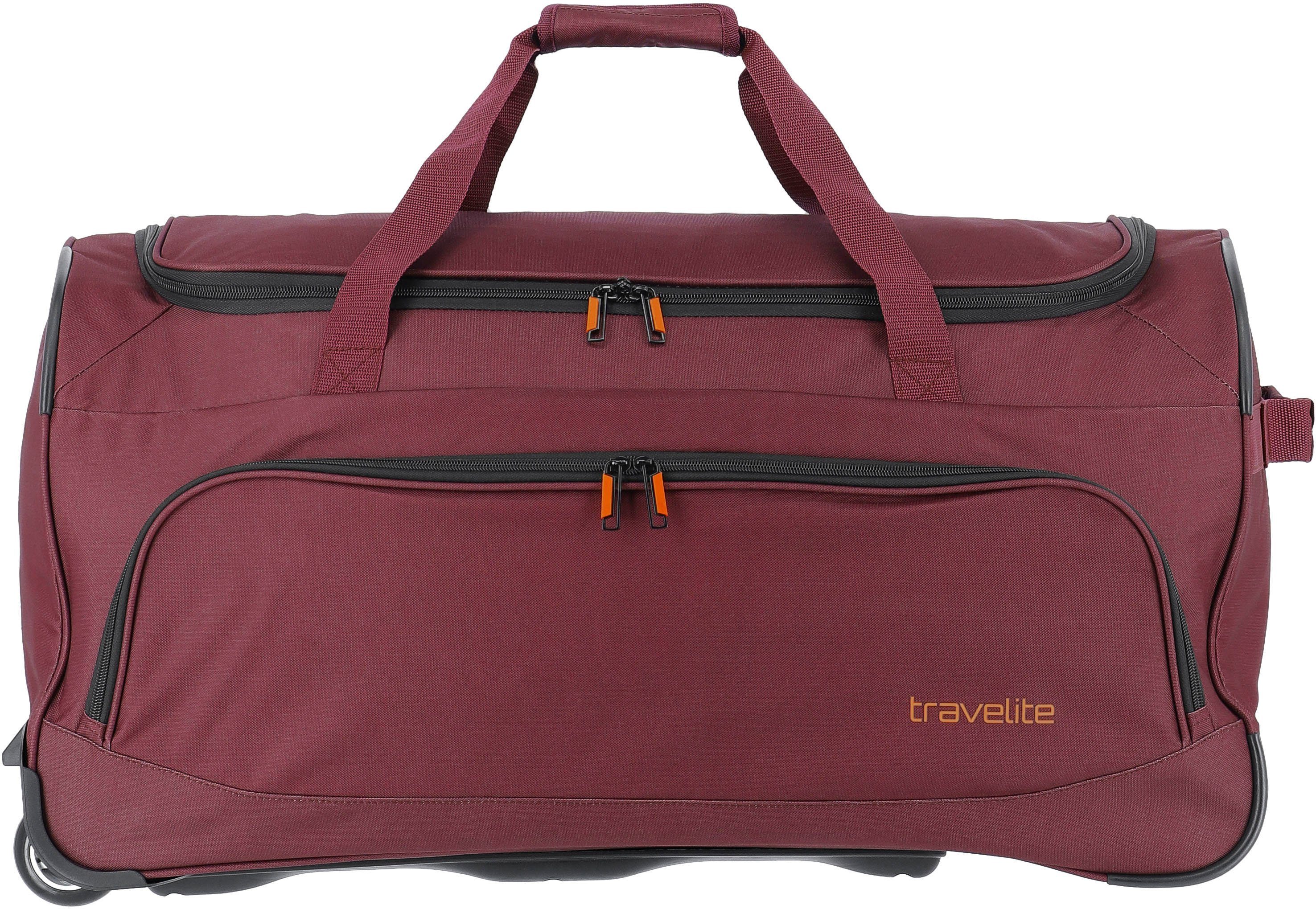 Rollen mit Reisetasche travelite bordeaux, Fresh, Basics 71 cm,