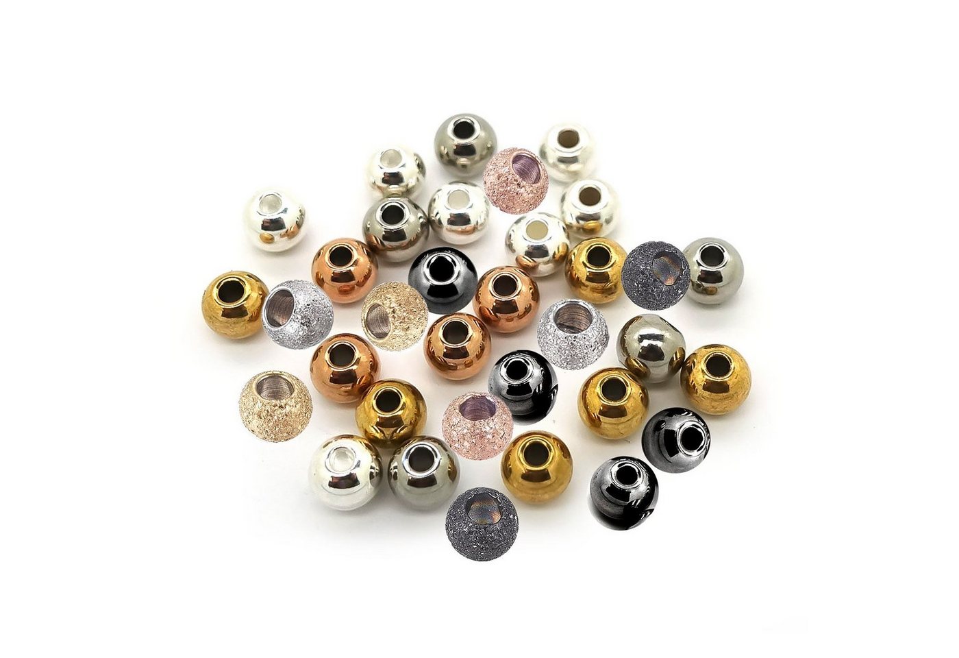 Thumbnail - maDDma Bastelperlen 20 Premium Edelstahlperlen, Ø 2mm - Bohrung 0.5mm