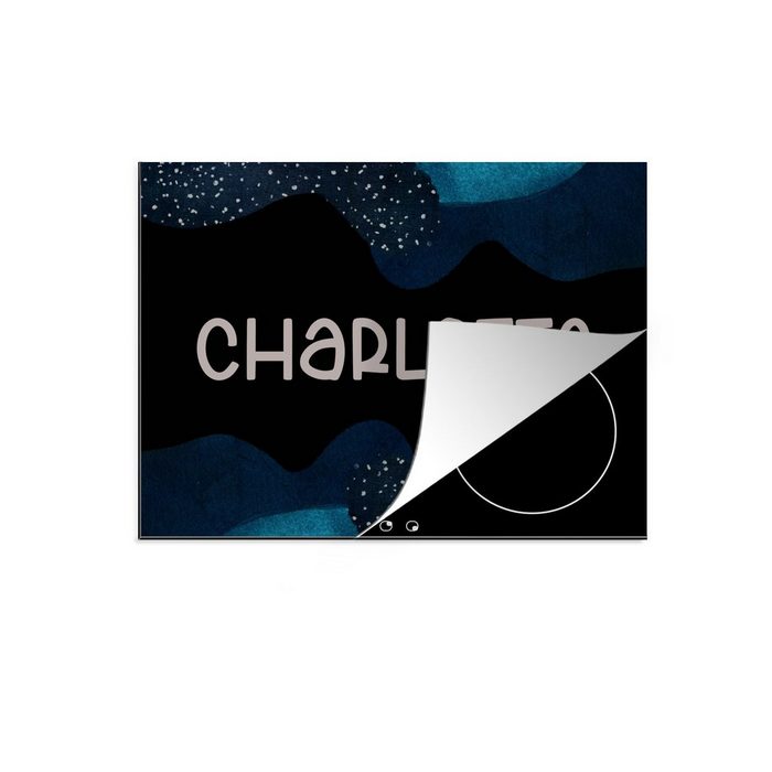 MuchoWow Herdblende-/Abdeckplatte Charlotte - Pastell - Mädchen Vinyl (1 tlg) Mobile Arbeitsfläche nutzbar Ceranfeldabdeckung