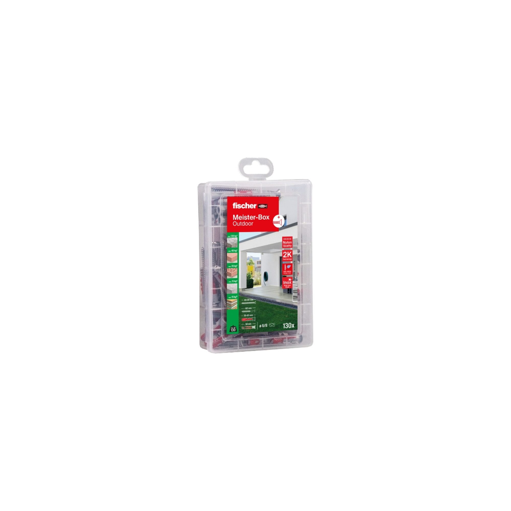 fischer Schrauben- und Dübel-Set fischer Meister-Box Outdoor + Schraube (130 Teile)