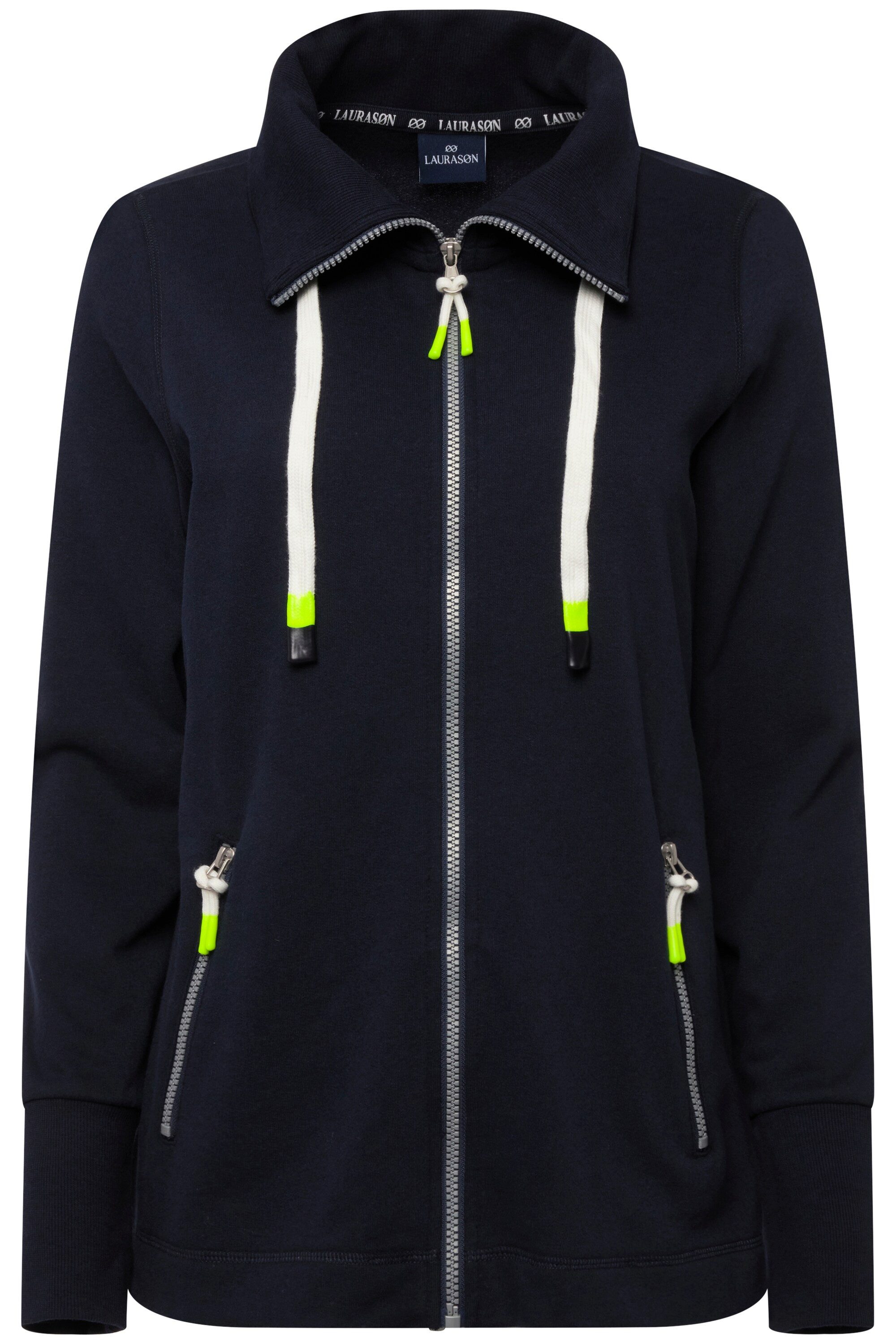 Laurasøn Sweatjacke Sweatjacke Stehkragen Zipper Langarm günstig online kaufen