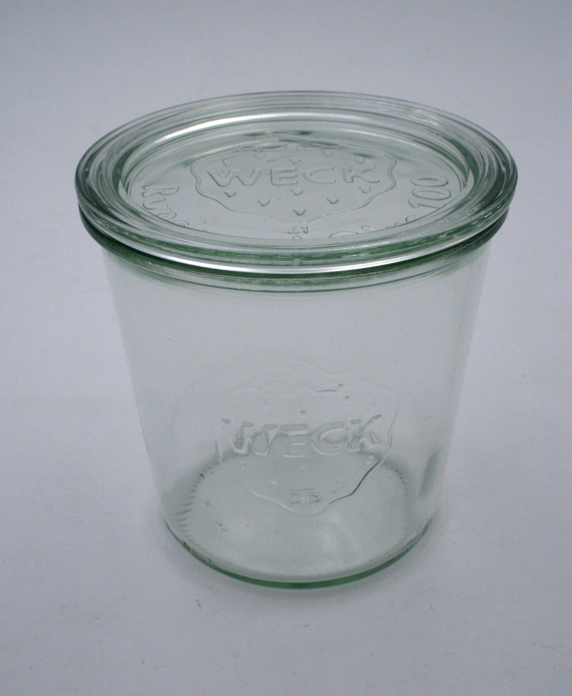 WECK Einmachglas 6 Weck Einkochgläser Sturzform 580 ml RR 100 mit Deckel Nr.742