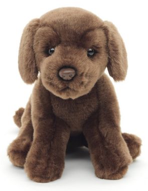 Uni-Toys Kuscheltier Labrador Welpe braun, m/o Leine - Höhe 23 cm - Plüsch-Hund, Plüschtier, zu 100 % recyceltes Füllmaterial