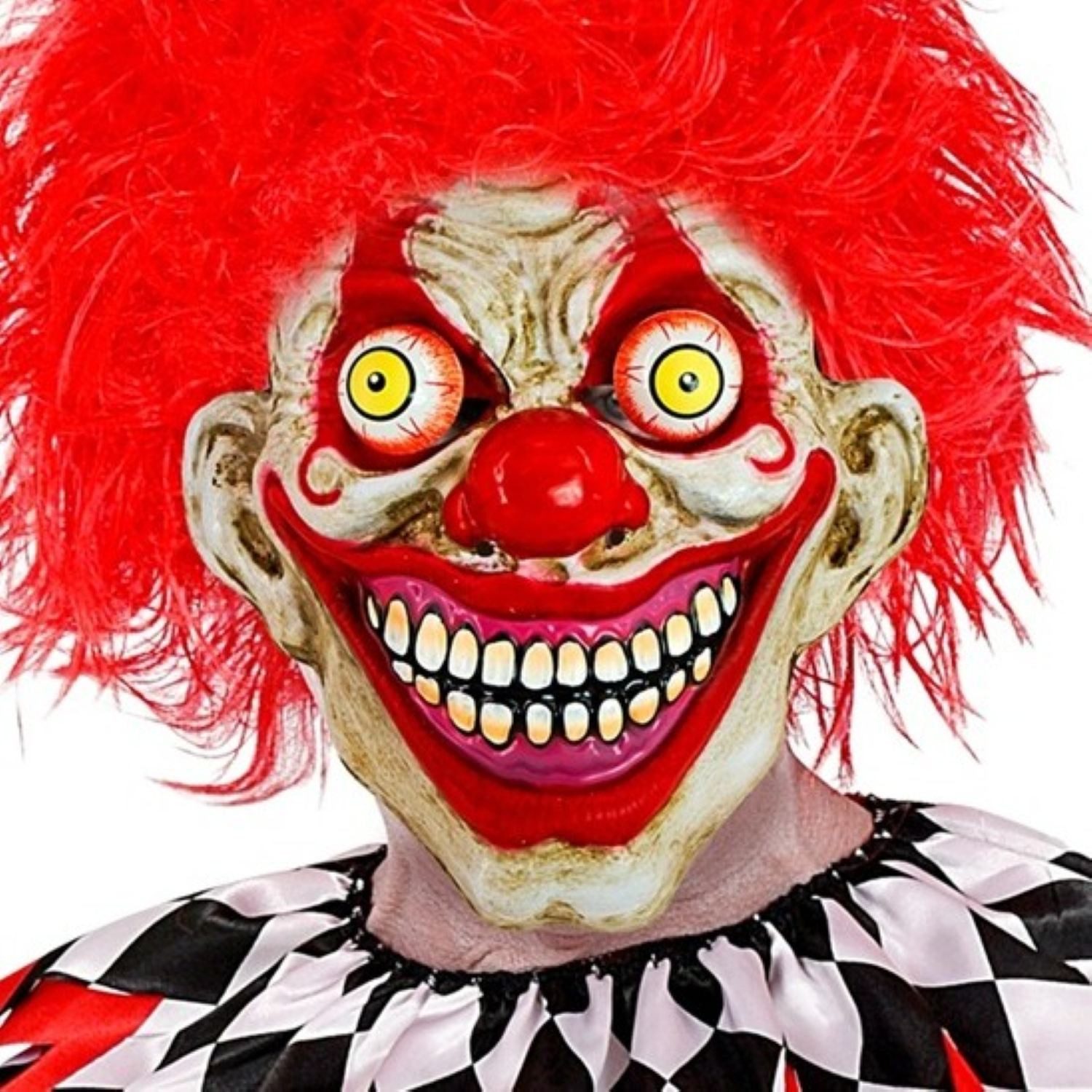 Widmann S.r.l. Verkleidungsmaske Maske Horror 'Clown mit Wackelaugen'