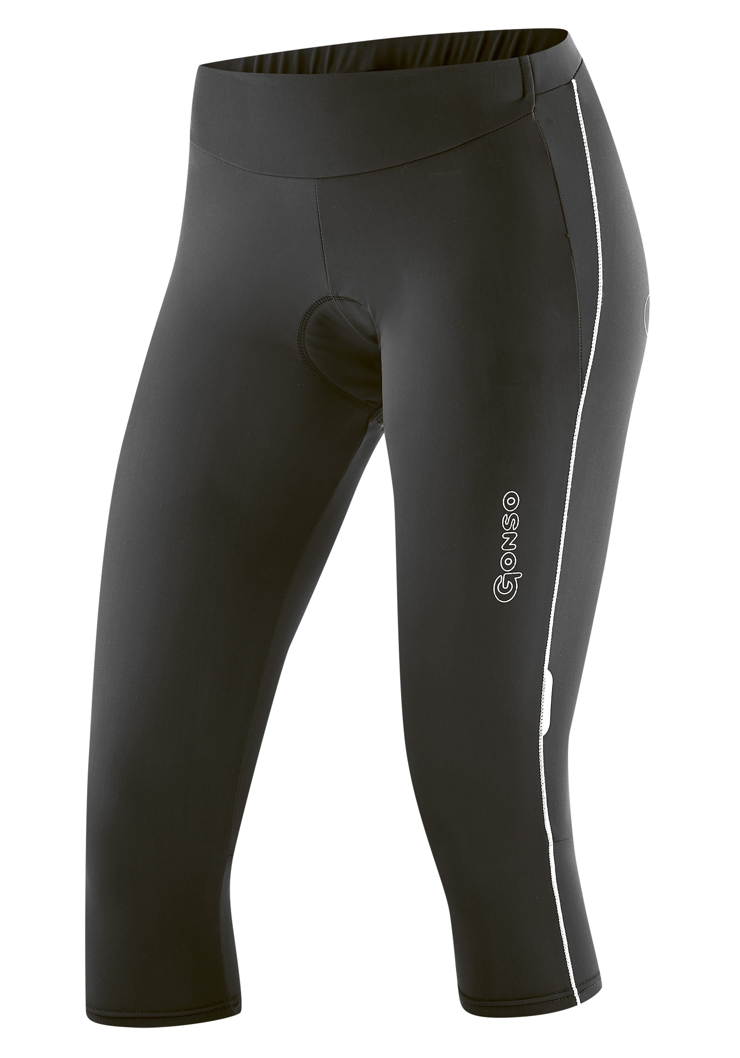 Gonso Fahrradhose Lecce Damen Radhose, sportliche 3/4 Radlerhose mit Sitzpolster, Tight fit