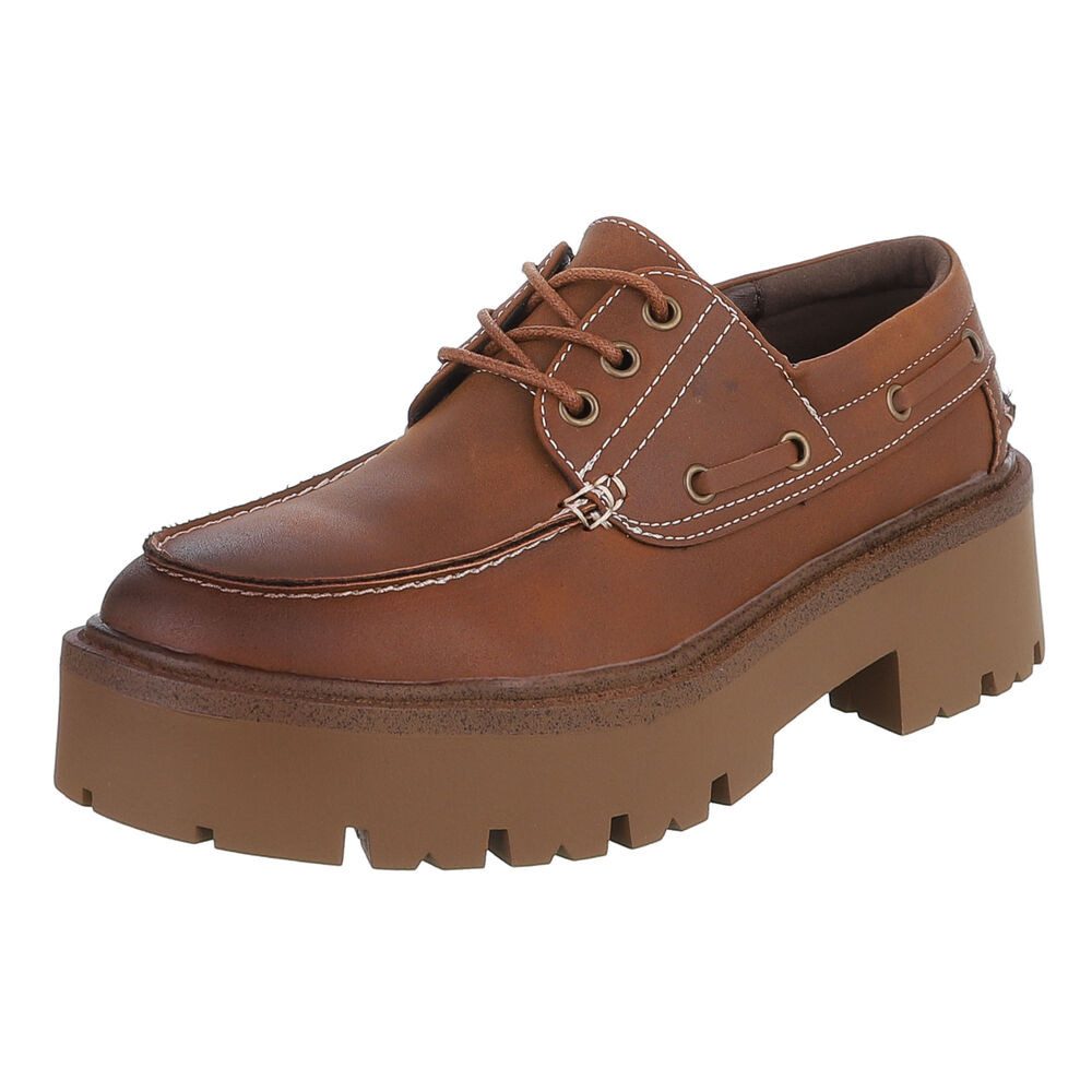 Ital-Design Komfortabler Schuh mit profilierter Sohle für Damen Schnürschuh günstig online kaufen