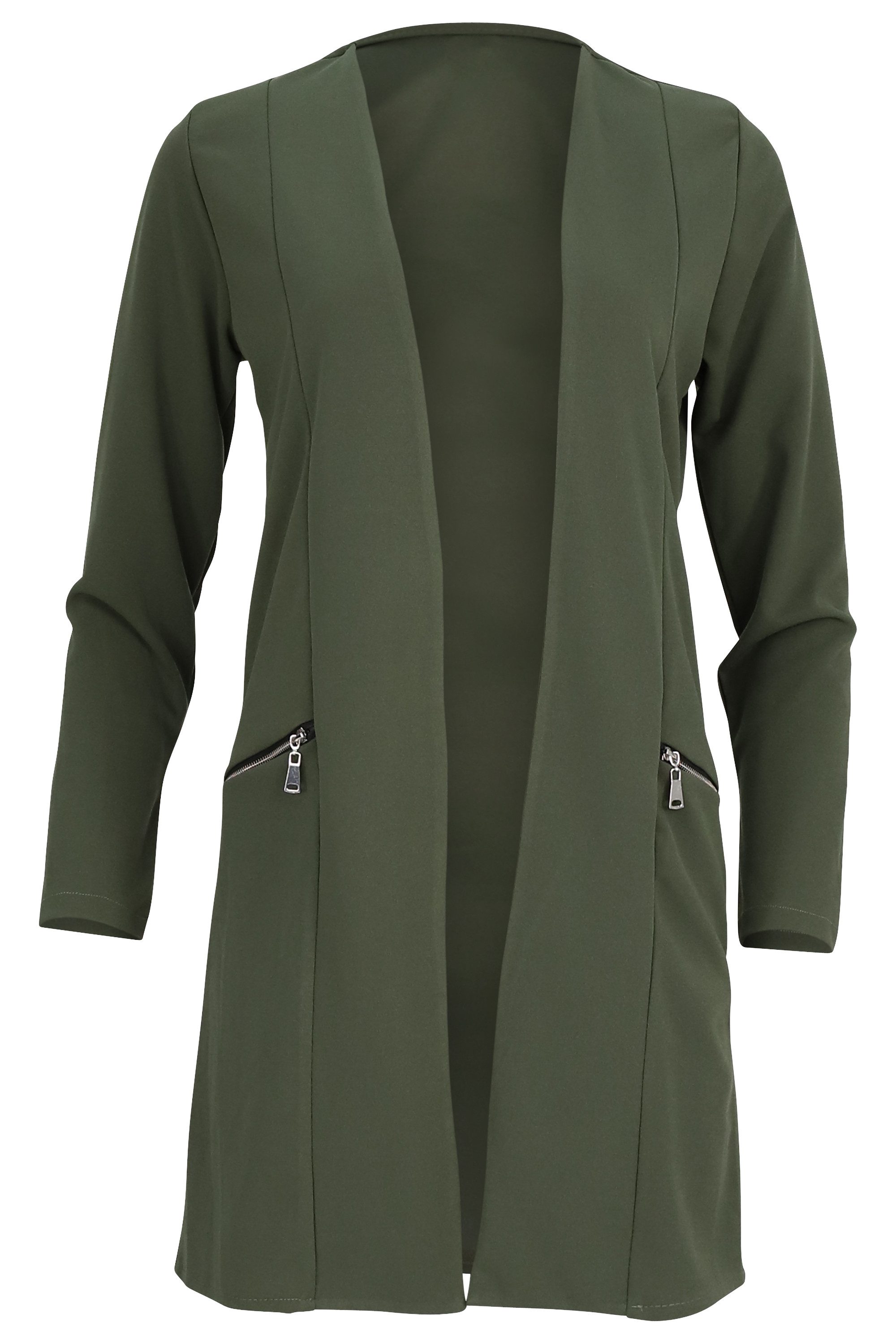 malito more than fashion Jackenblazer Long Blazer 6041-O offener Long Blaze günstig online kaufen