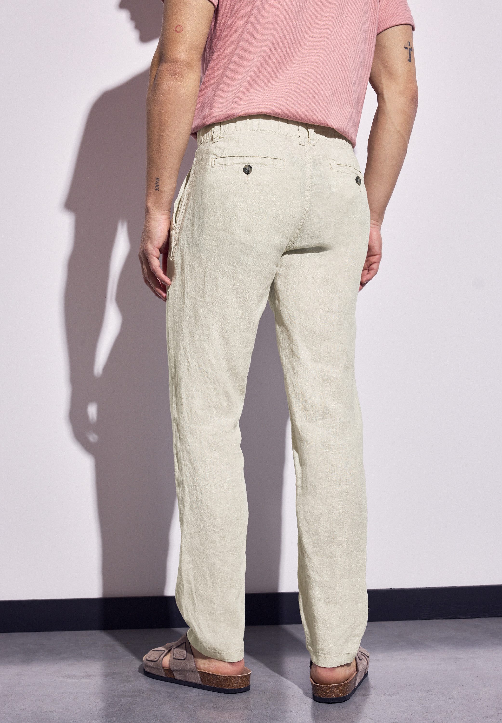 STREET ONE MEN Chinohose Elastikbund mit günstig online kaufen