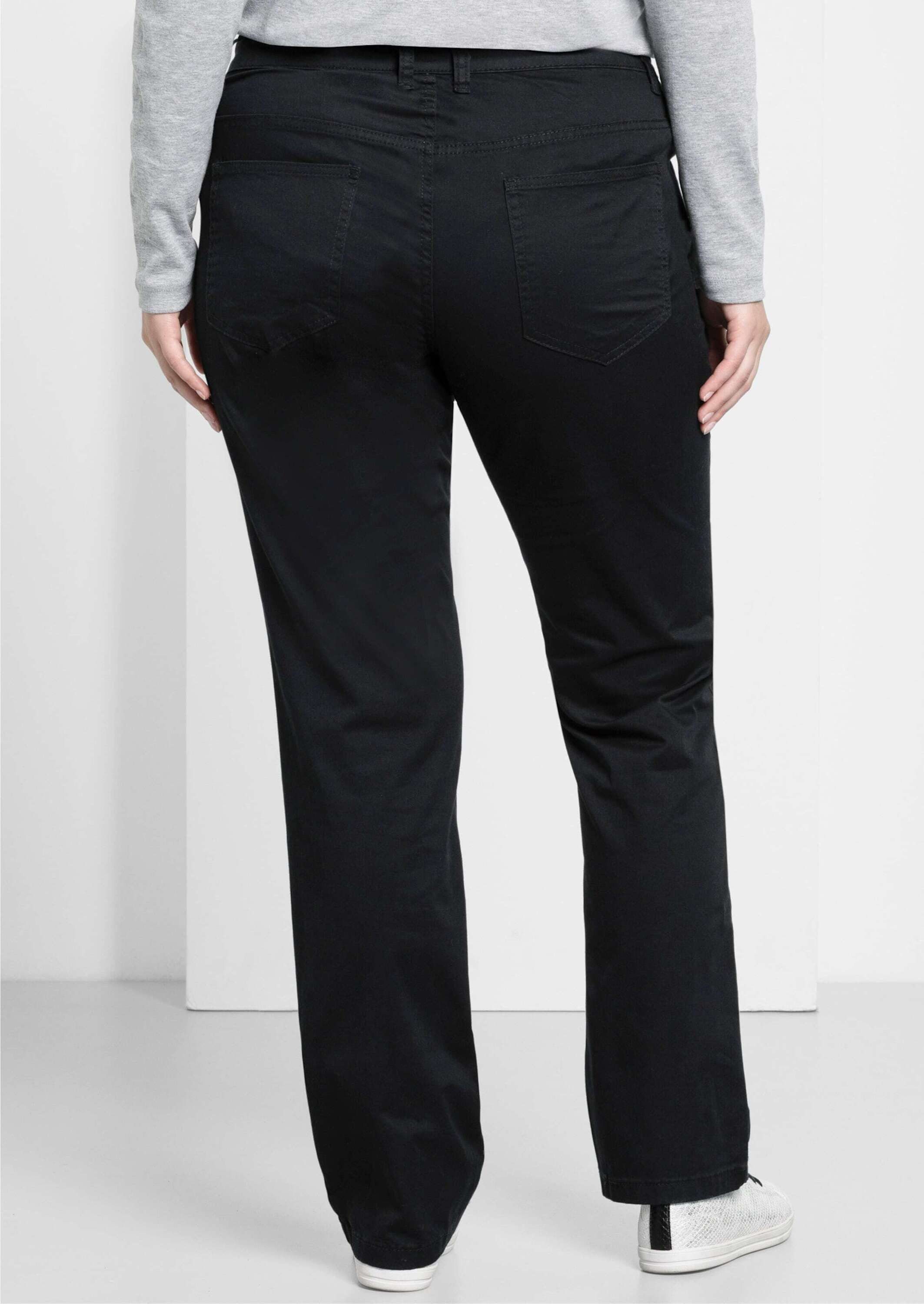 Sheego Jerseyhose Stretch-Hose normal elastische Twill-Qualität