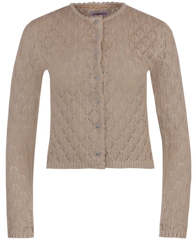 MarJo Strickjacke Trachtenstrickjacke Waldstetten taupe günstig online kaufen