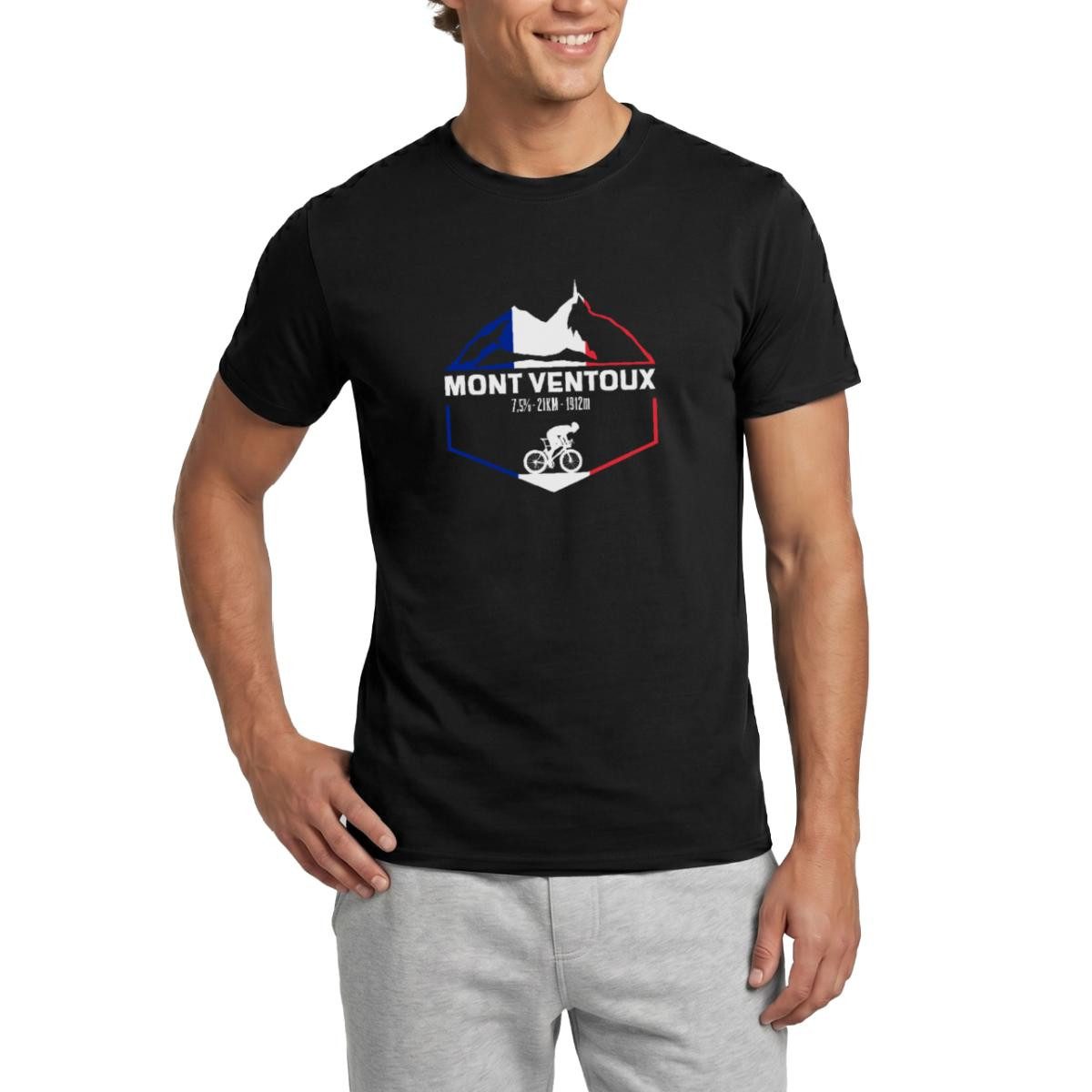 Spreadshirt T-Shirt Mont Ventoux, Radsport, Frankreich Farben Männer T-Shirt (1-tlg)