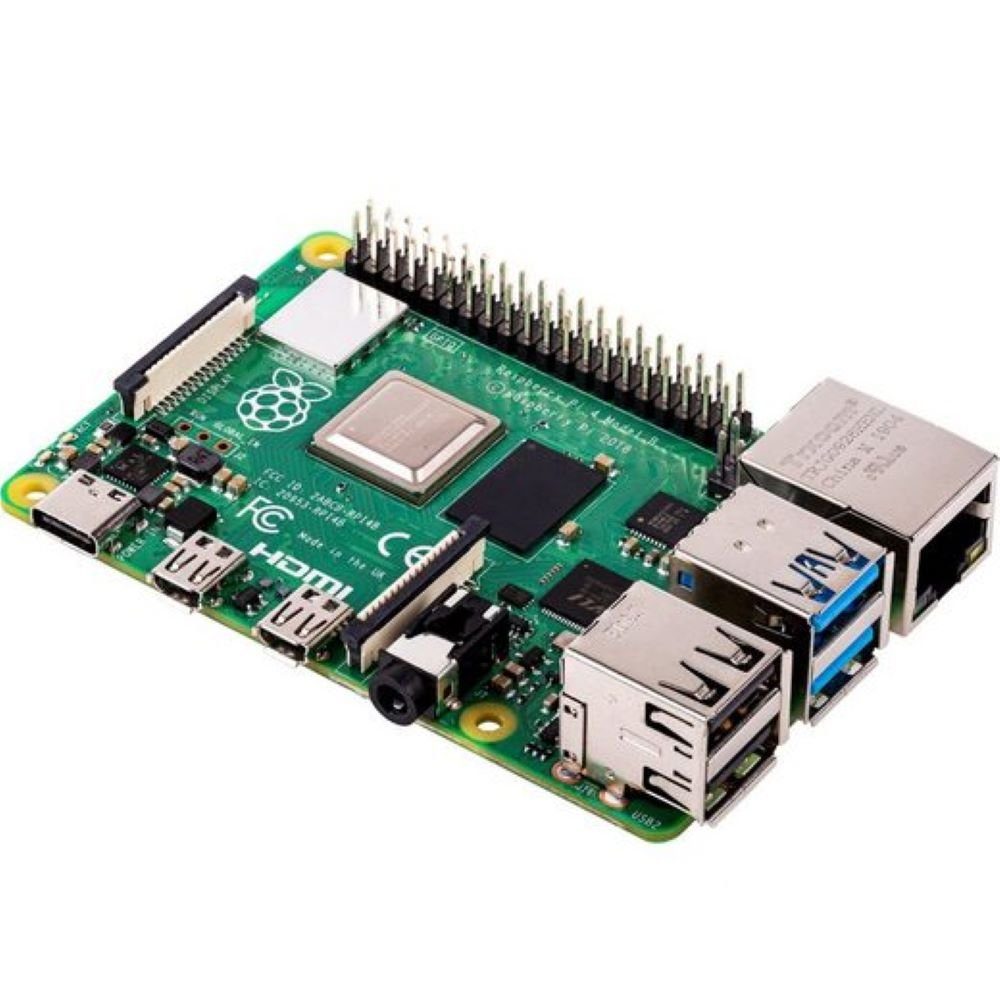 Raspberry Pi 4 Computer Modell B 4GB RAM Mainboard, (1-St)