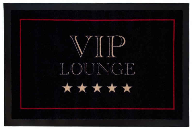 Fußmatte VIP Türmatte Schwarz 60 x 40 cm, Rockbites, Rechteckig, Höhe: 3 mm