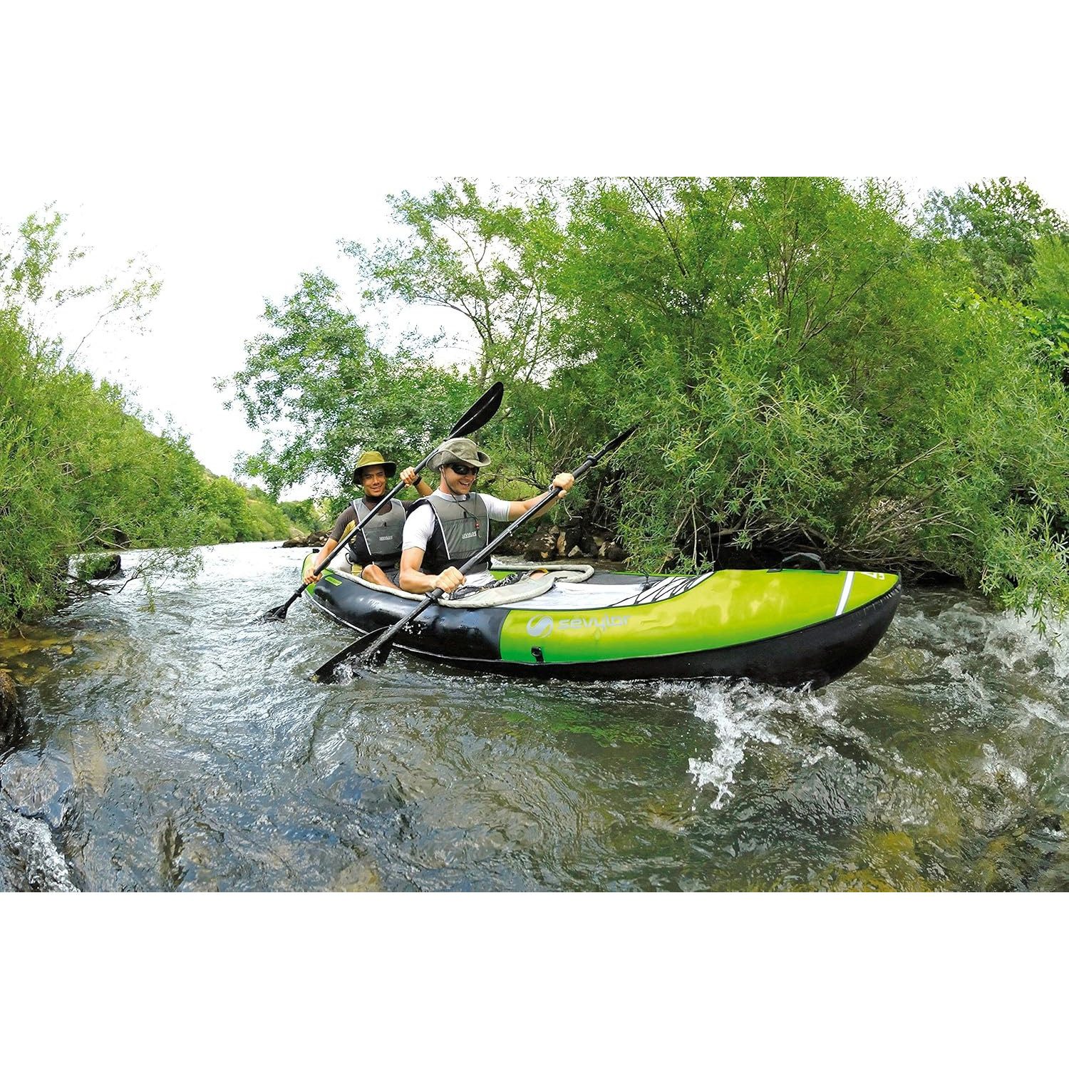 Sevylor Ruderboot Kajak - Yukon KCC380 (grün/schwarz, 382x98cm), inkl. Tragetasche