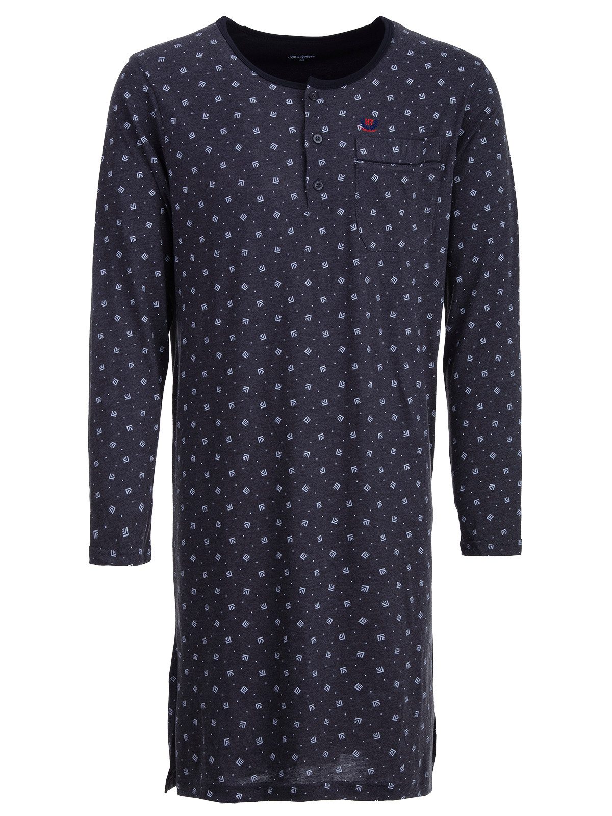 Henry Terre Nachthemd Nachthemd Langarm - Square & Dots günstig online kaufen