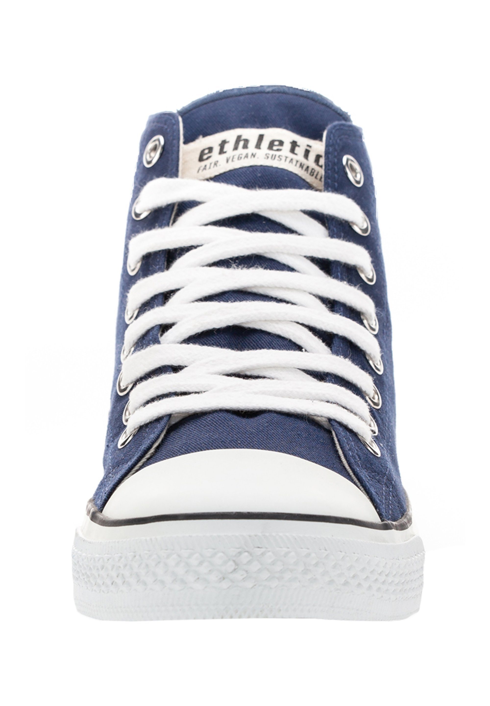 Sneaker Cut Fairtrade ocean White white blue ETHLETIC Hi Cap Produkt just