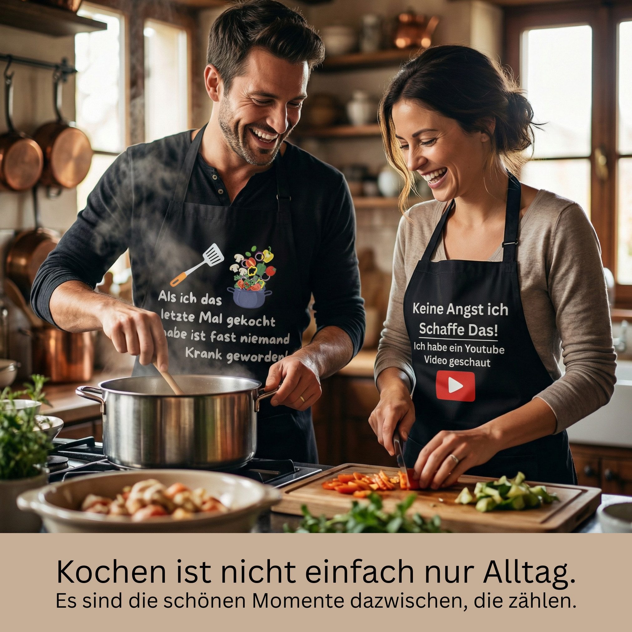 Curry Master Kochschürze Lustige Grillschürze mit Spruch - Geschenkidee, 100% Baumwolle, Doppelnähte, Einstellbare Größe, 2 Front-Taschen – Bild 2 von 5