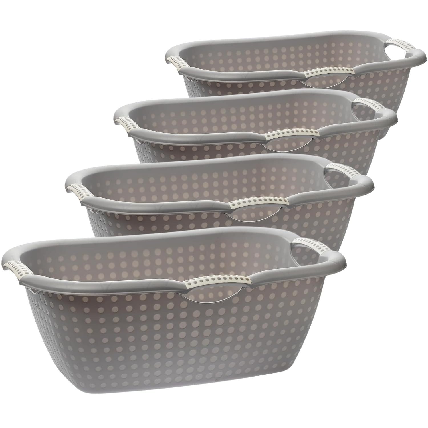 Centi Wäschewanne CHAINA Wäschekorb mit Griffen (4er-Set), 4er Set 60L x 40 günstig online kaufen