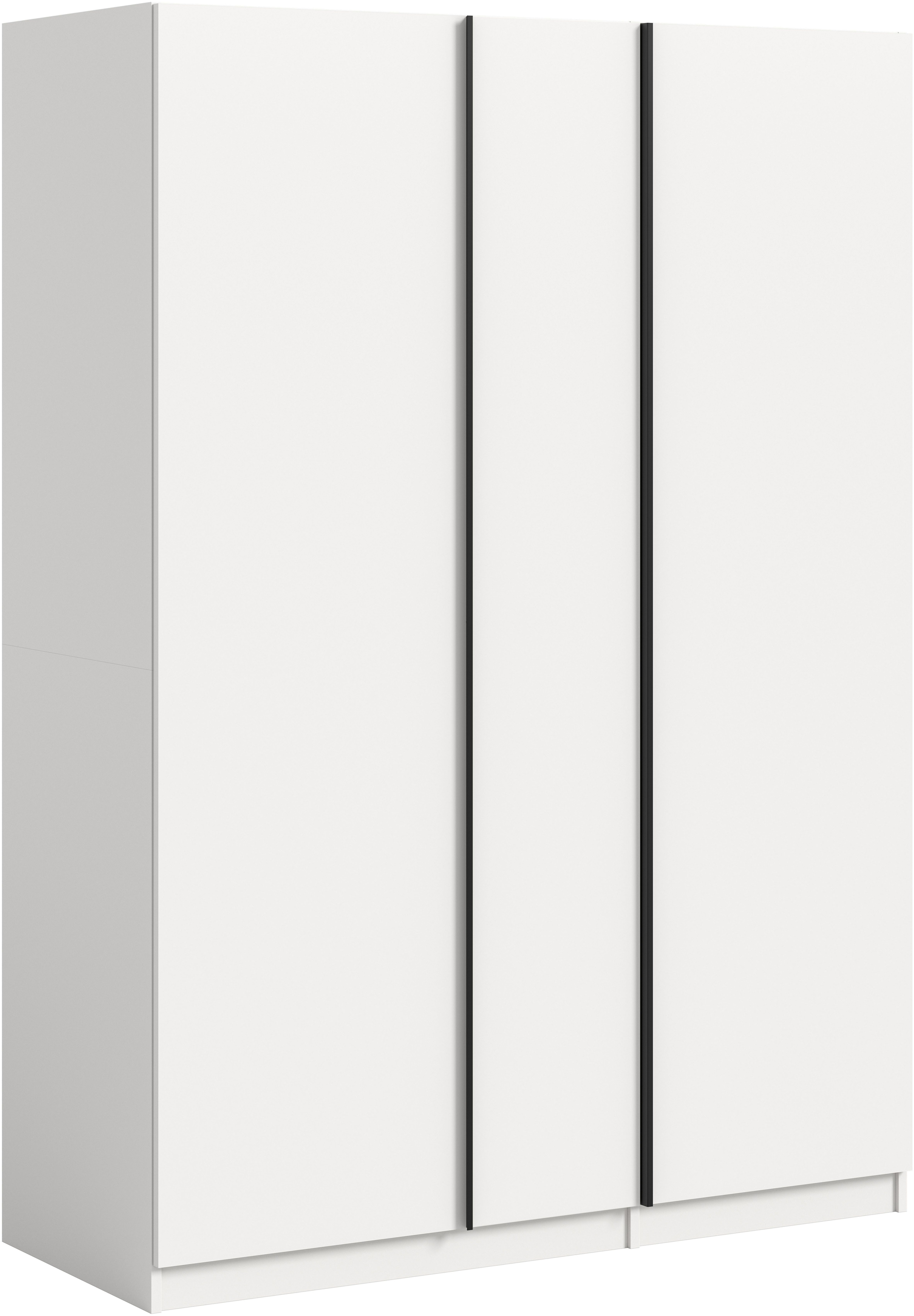 Home affaire Kleiderschrank BENDINGO, Schlafzimmerschrank, Schrank, Garderobenschrank (OTTO BESTSELLER, Garderobe & Schlafzimmer) Breite 130cm, weiß, 3-türig, inkl. 2 Kleiderstangen und 6 Ablageböden