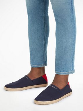 Tommy Hilfiger HILFIGER ESPADRILLE CORE TEXTILE Espadrille Slipper, Loafer, Sommerschuh, Freizeitschuh mit Bastbezug