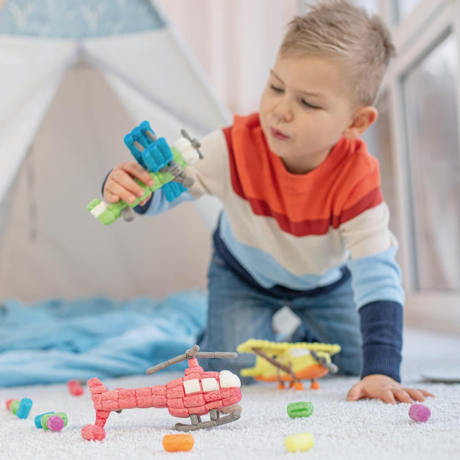 PlayMais Kreativset Playmais BASIC My 1st Flight Bastelset 650 St. Zubehör & Anleitung 3+ – Bild 2 von 5
