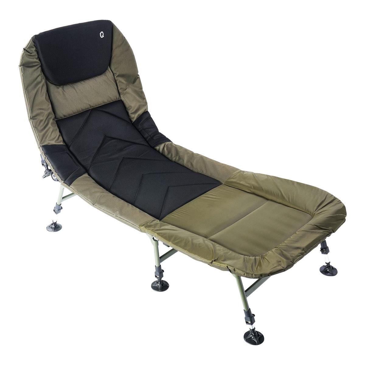 Q-TAC Angelliege Q-TAC Karpfenliege Bedchair 8-Bein Anglerliege Campingliege Gästebett