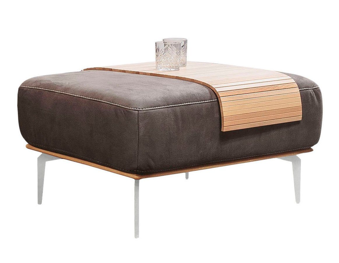 W.SCHILLIG Диван run, mit elegantem Holzsockel, Füße in Chrom glänzend, Breite 75 cm