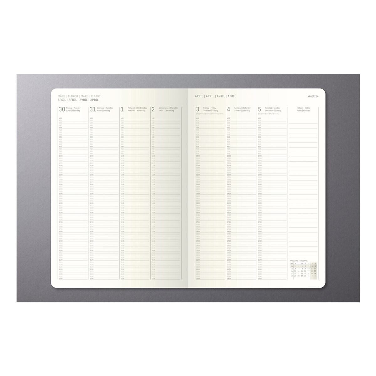 Sigel Buchkalender Conceptum 2027 Hardcover, 1 Woche = 2 Seiten, inkl. Stickerbogen