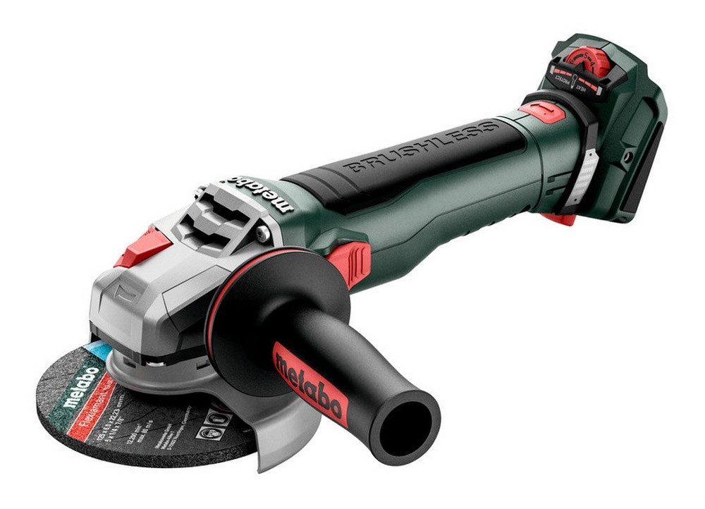 metabo Akku-Winkelschleifer WVB 18 LT BL 11-125 Quick, max. 10000 U/min, Ohne Akku im Karton