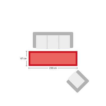 Läufer Viva, Home affaire, rechteckig, Höhe: 45 mm, Läufer, Brücke, Uni-Farben, einfarbig, besonders weich und kuschelig