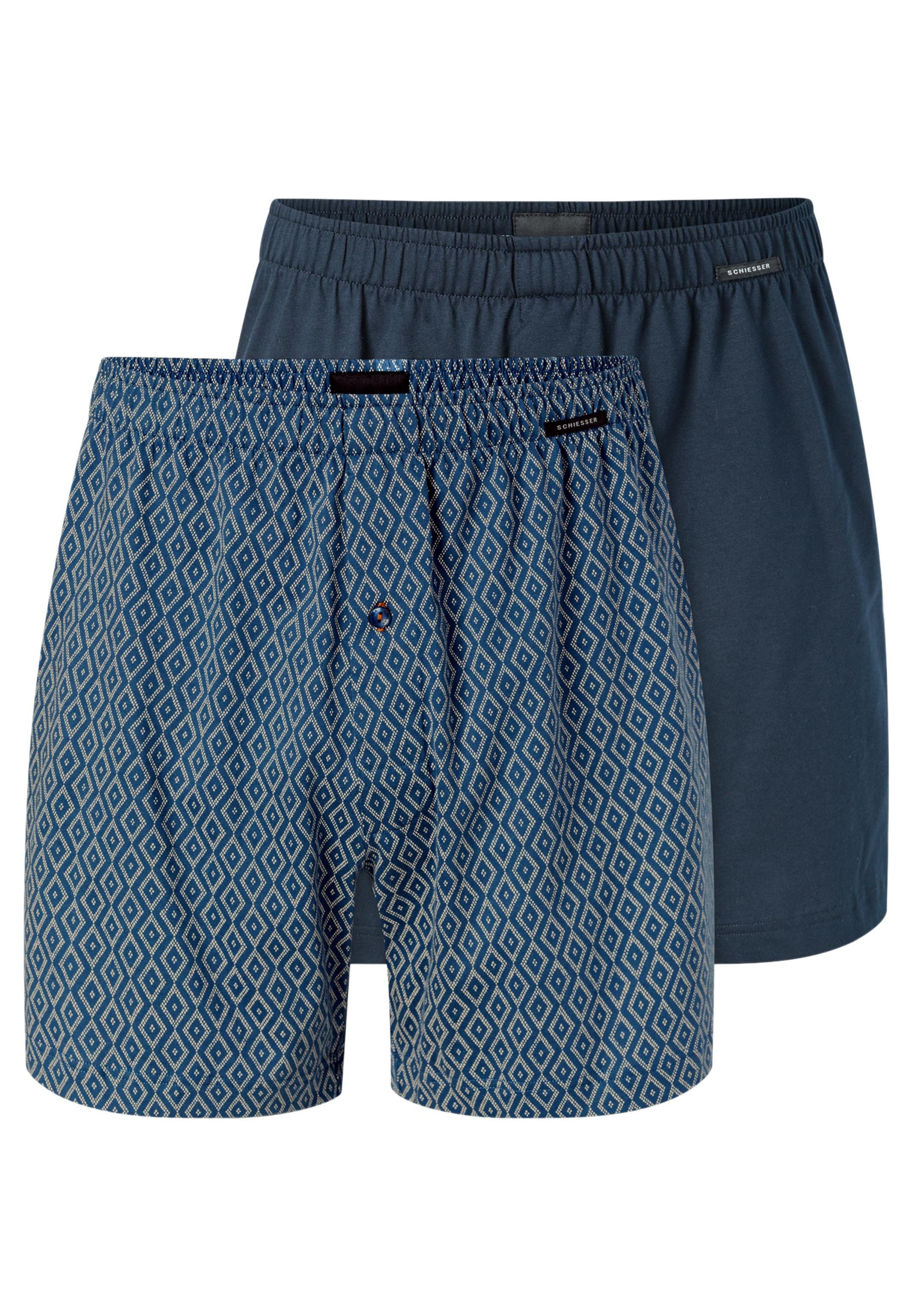Schiesser Boxershorts 2er Pack Singel-Jersey (Spar-Set, 2-St) Boxershorts - günstig online kaufen