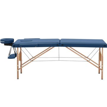 Physa Massageliege Massageliege klappbar Massagebank Massagetisch Holzrahmen 227 kg blau