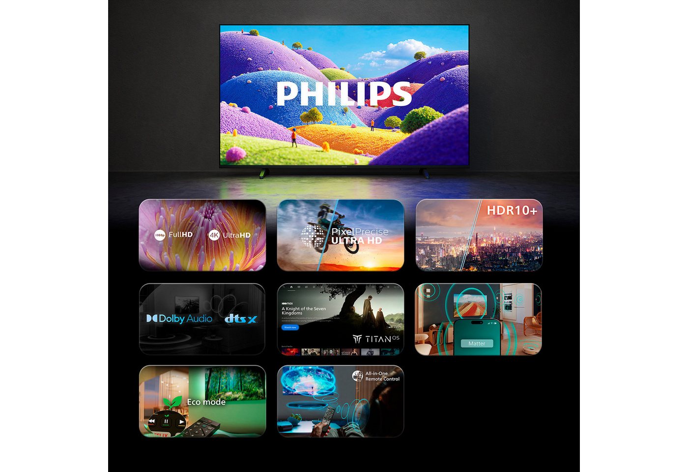 Philips 65PUS7061/12 LED-Fernseher (164 cm/65 Zoll, 4K Ultra HD)